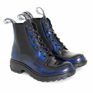 Fluevog Official Friday Boots Blue Unisex Men’s 8, Women’s 10 NWB